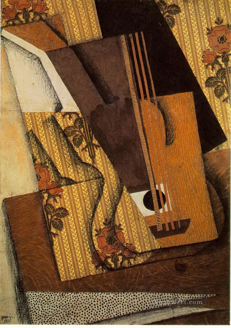the guitar 1914 Juan Gris Oil Paintings